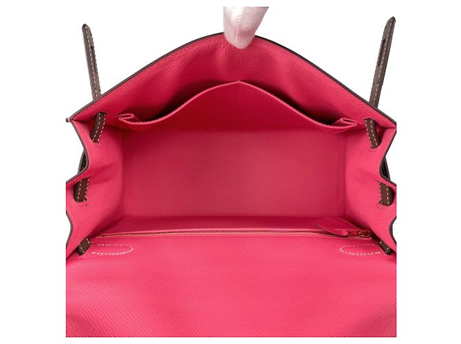 Hermès Borsa Hermes Kelly 28 Rosa Taupe - vista 12