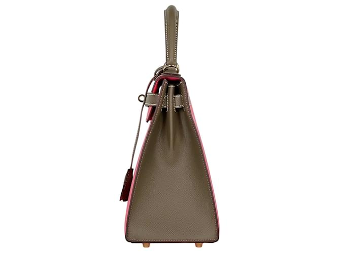 Hermès Borsa Hermes Kelly 28 Rosa Taupe - vista 2