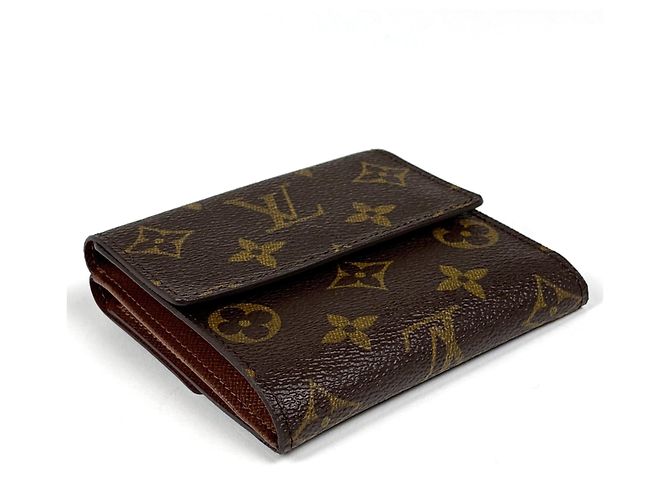 Portafoglio Tri-Fold Louis Vuitton in Monogram Marrone - vista 2