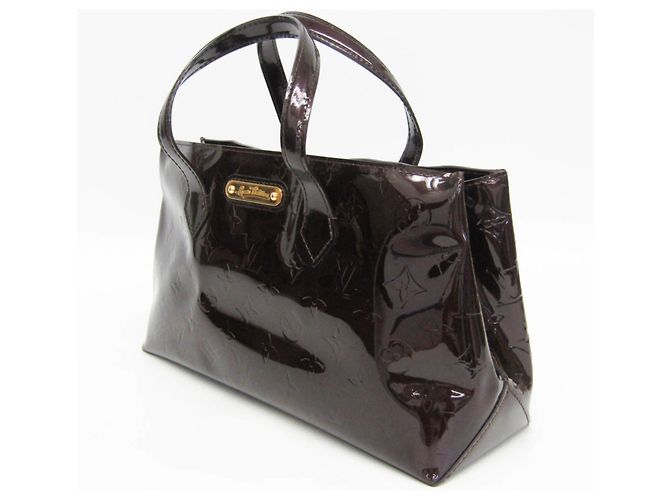 Borsa Louis Vuitton Monogram Vernis Wilshire PM Bordò - vista 10
