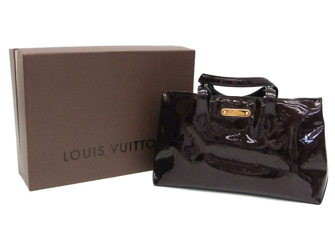 Borsa Louis Vuitton Monogram Vernis Wilshire PM Bordò - vista 2