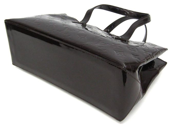 Borsa Louis Vuitton Monogram Vernis Wilshire PM Bordò - vista 3