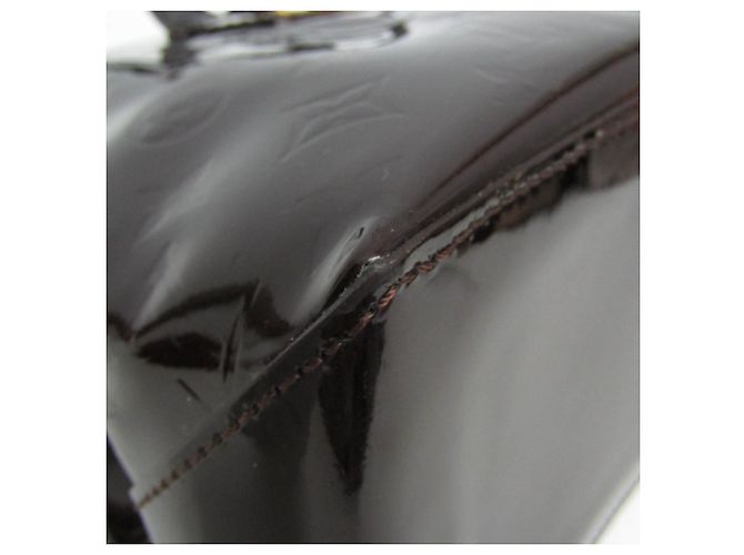 Borsa Louis Vuitton Monogram Vernis Wilshire PM Bordò - vista 7