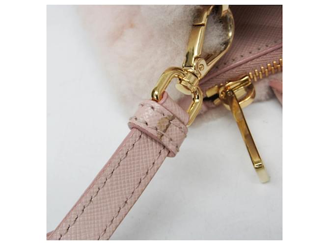 Borsa Prada Galleria Mini Shearling 1BA906 Rosa - vista 10