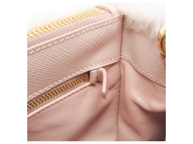 Borsa Prada Galleria Mini Shearling 1BA906 Rosa - vista 11