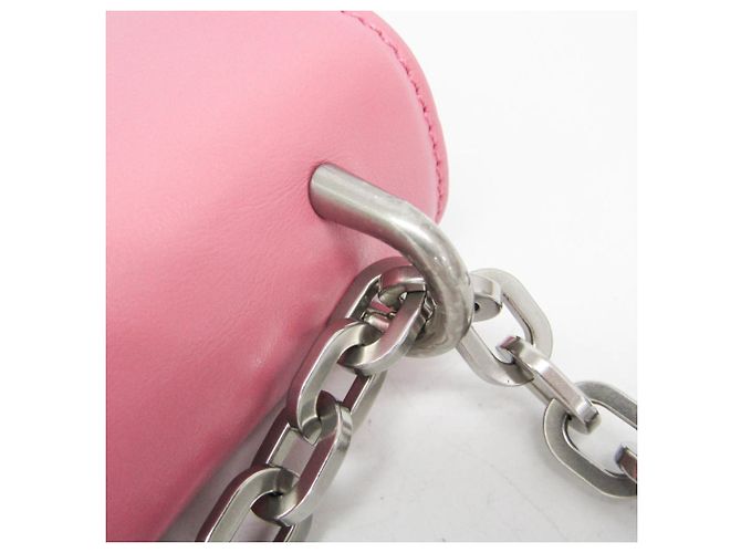 Borsa a tracolla in pelle da donna Prada SOFT CALF 1BD009 Rosa - vista 14