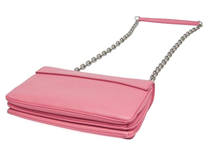 Borsa a tracolla in pelle da donna Prada SOFT CALF 1BD009 Rosa - vista 3