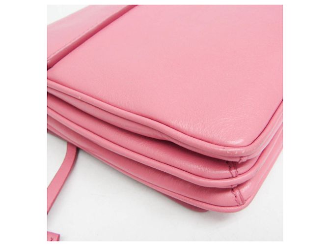 Borsa a tracolla in pelle da donna Prada SOFT CALF 1BD009 Rosa - vista 7