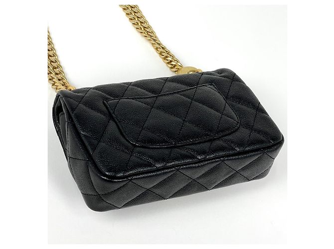 Borsa a tracolla Chanel Matelassé Coco Mark Chain Nero - vista 2