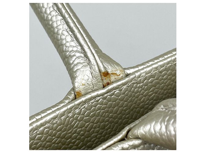 Borsa Tote Chanel Reissue in pelle caviar argento - vista 7