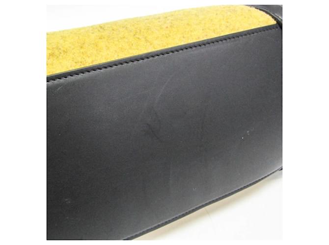 Céline Borsa a mano Celine Luggage Micro Shopper Marrone Nero Giallo - vista 5