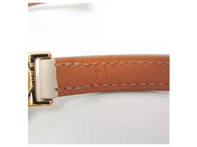 Hermès Pulsera Wrap Double Tour Hermes Croisière Dorado Blanco roto - vista 11