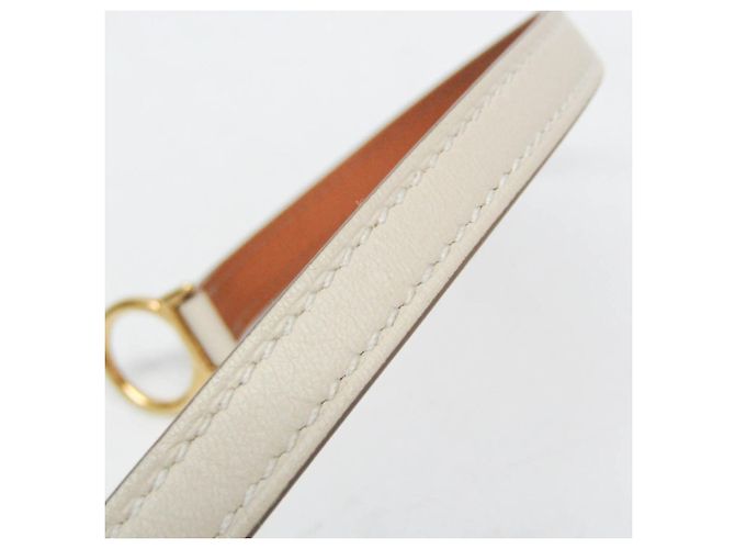 Hermès Pulsera Wrap Double Tour Hermes Croisière Dorado Blanco roto - vista 8