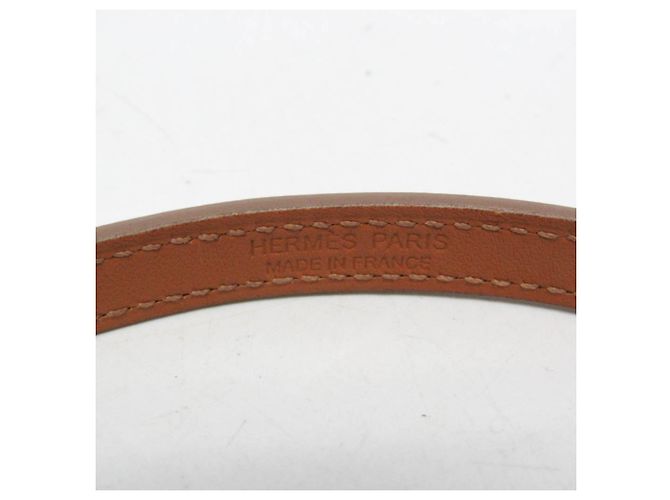 Hermès Pulsera Wrap Double Tour Hermes Croisière Dorado Blanco roto - vista 9