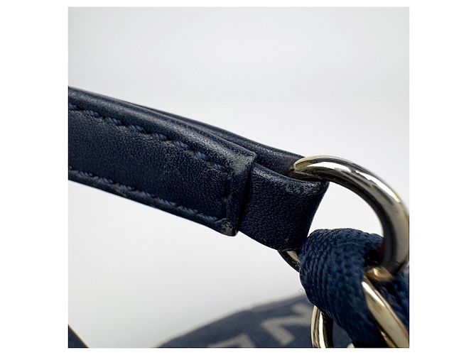 Borsa Tote con Catena Chanel Linea Deauville Blu navy - vista 7