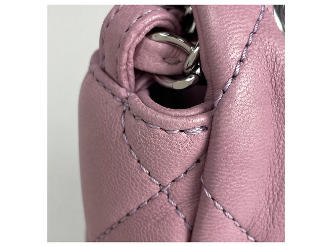 Borsa a tracolla Chanel Coco Mark Chain Rosa Porpora - vista 5