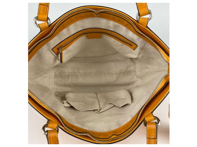 Bolso de mano de piel Gucci Soho Interlocking G Naranja - vista 8