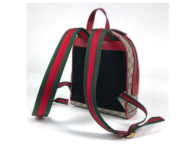 Zaino Gucci GG Supreme Bosco Sherry Line Marrone Rosa Rosso - vista 2