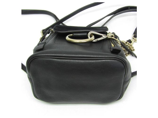 Zaino/borsa mini Faye da donna in pelle e camoscio Chloé Nero - vista 5