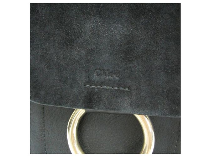 Zaino/borsa mini Faye da donna in pelle e camoscio Chloé Nero - vista 8