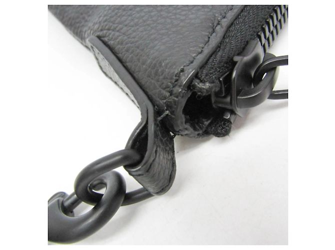 Borsa a pochette Balenciaga Hourglass in pelle Nero - vista 9