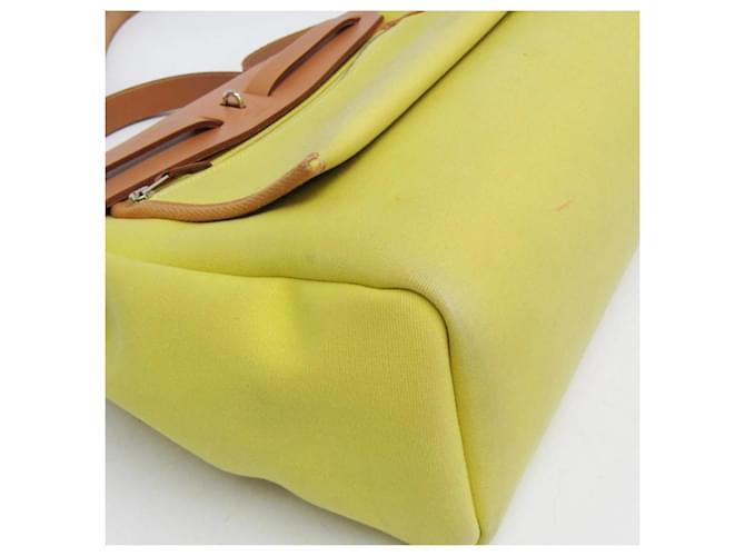 Hermès Borsa Hermes Her Bag Zip PM Beige D'oro - vista 4