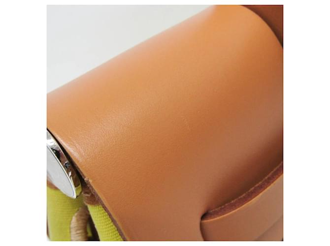 Hermès Borsa Hermes Her Bag Zip PM Beige D'oro - vista 9
