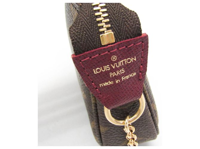 Louis Vuitton Monogram Mini Pochette Accessoires Bordò Monogramma - vista 8