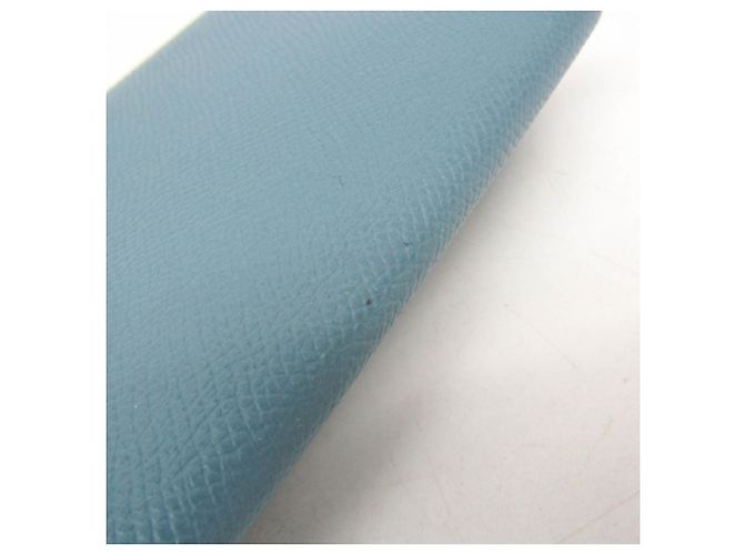 Hermès Hermes Bearn Soufflé Langbeutel Blau - Ansicht 11