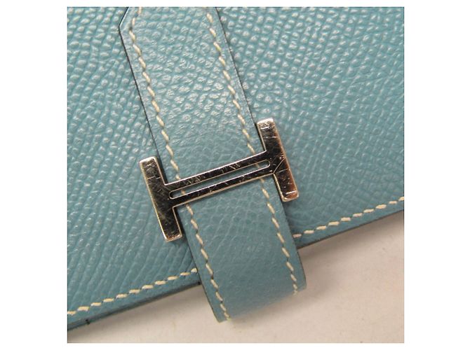 Hermès Hermes Bearn Soufflé Langbeutel Blau - Ansicht 12