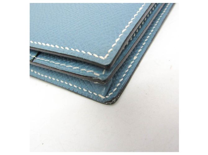 Hermès Hermes Bearn Soufflé Langbeutel Blau - Ansicht 6