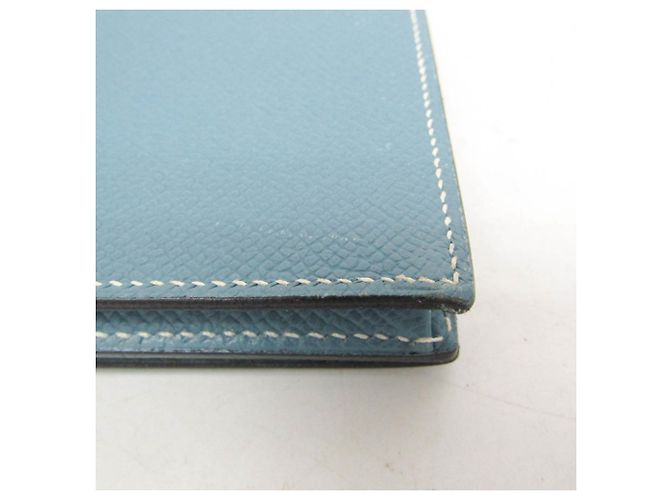 Hermès Hermes Bearn Soufflé Langbeutel Blau - Ansicht 7