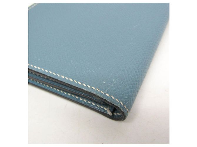 Hermès Hermes Bearn Soufflé Langbeutel Blau - Ansicht 8