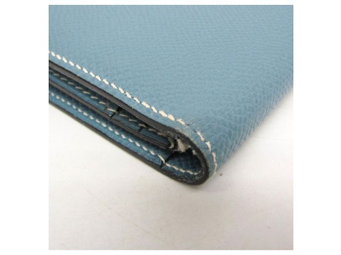 Hermès Hermes Bearn Soufflé Langbeutel Blau - Ansicht 9