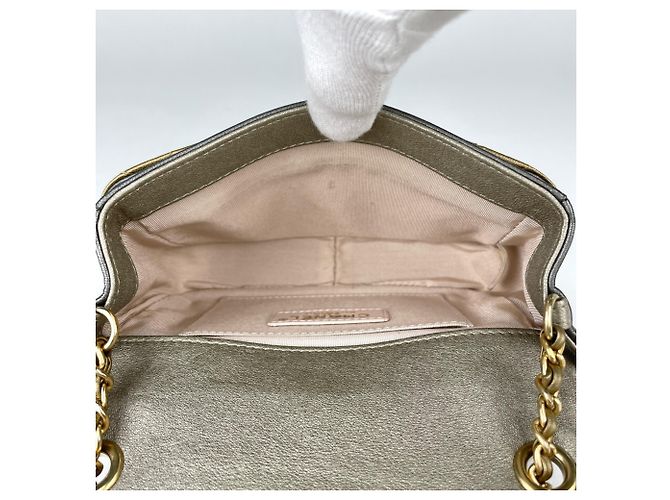 Borsa a tracolla Mini Matelassé Chanel Argento D'oro - vista 10