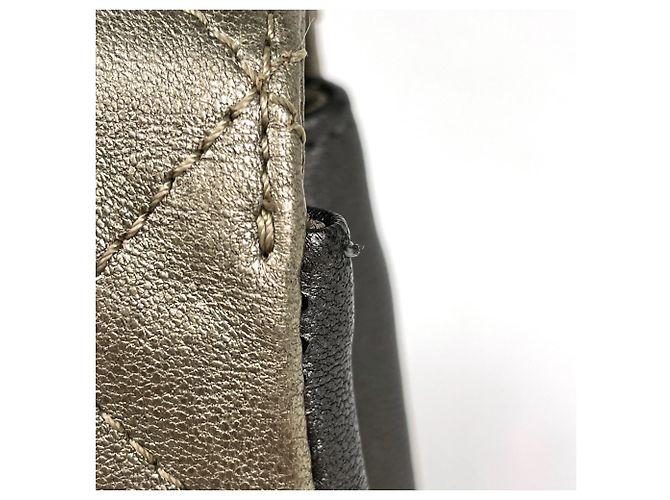 Borsa a tracolla Mini Matelassé Chanel Argento D'oro - vista 4