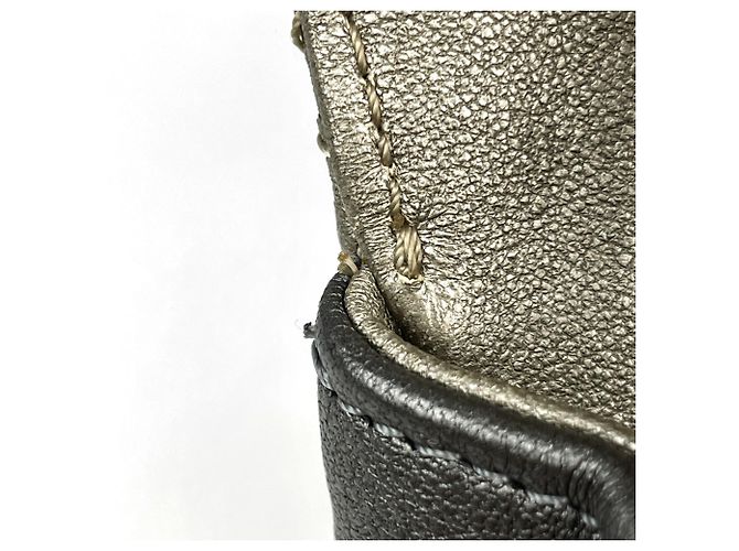 Borsa a tracolla Mini Matelassé Chanel Argento D'oro - vista 8