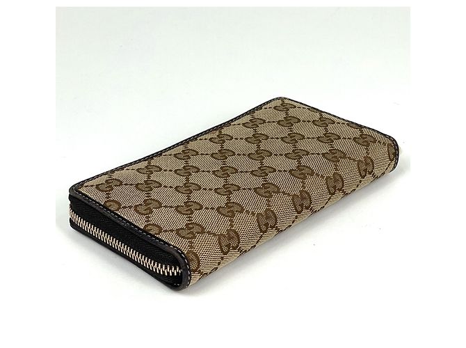 Cartera larga Gucci de lona GG marrón Castaño - vista 2