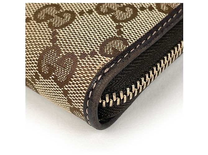 Cartera larga Gucci de lona GG marrón Castaño - vista 3