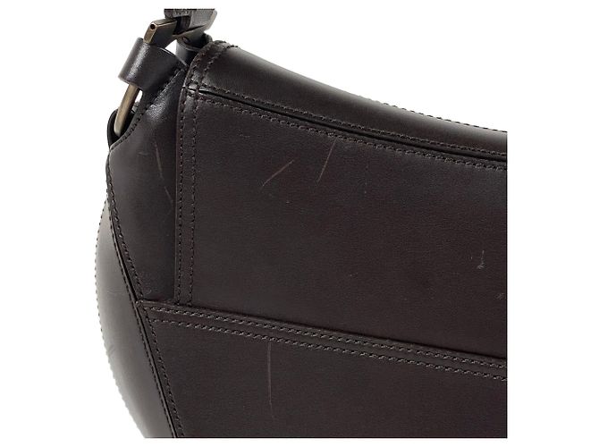 Borsa in pelle Salvatore Ferragamo Gancini One-Shoulder Marrone - vista 4
