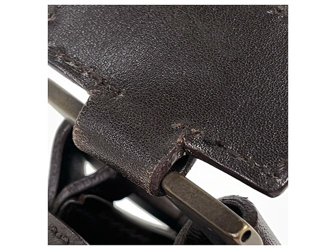 Borsa in pelle Salvatore Ferragamo Gancini One-Shoulder Marrone - vista 7