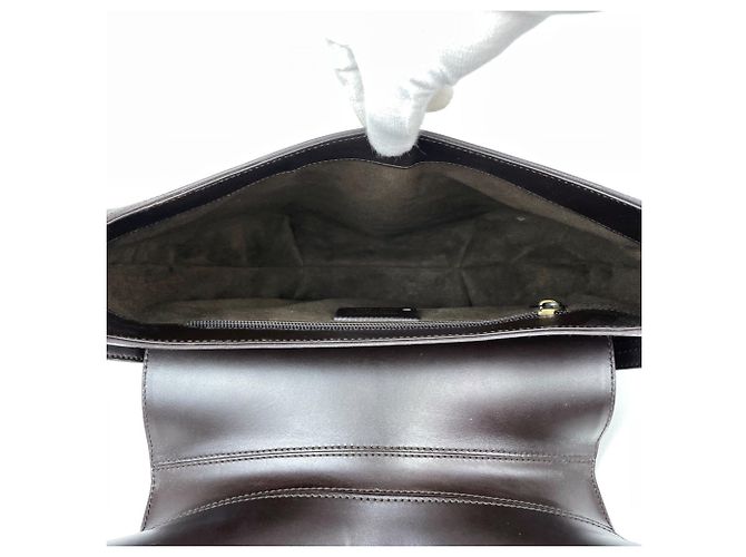 Borsa in pelle Salvatore Ferragamo Gancini One-Shoulder Marrone - vista 9