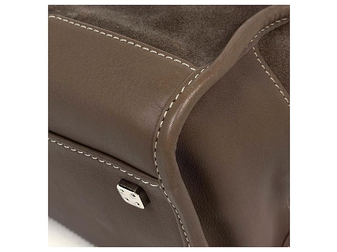 Borsa a mano Loewe Amazona 28 Anagram in camoscio Marrone - vista 3