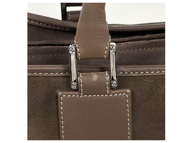 Borsa a mano Loewe Amazona 28 Anagram in camoscio Marrone - vista 5