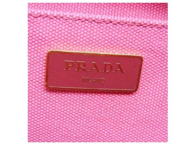 Borsa a spalla e tote Prada Canapa da donna in rosa - vista 17