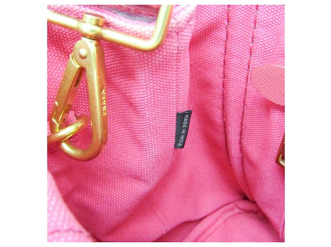 Borsa a spalla e tote Prada Canapa da donna in rosa - vista 18
