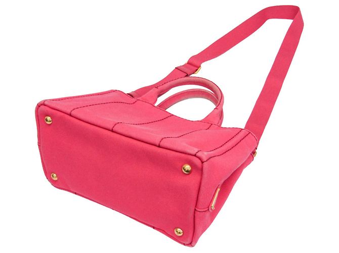 Borsa a spalla e tote Prada Canapa da donna in rosa - vista 2