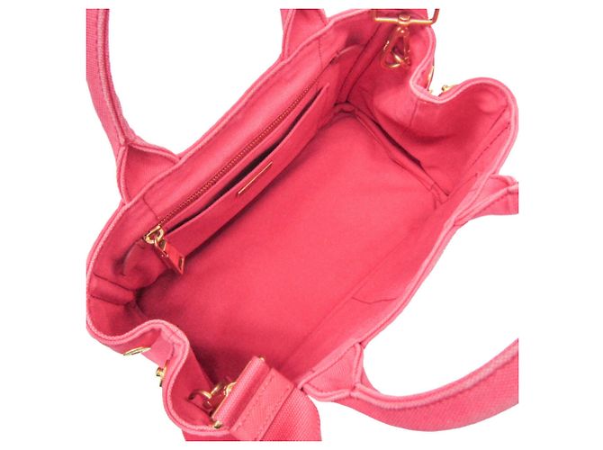 Borsa a spalla e tote Prada Canapa da donna in rosa - vista 3