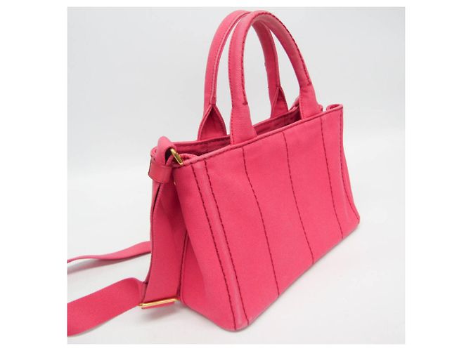 Borsa a spalla e tote Prada Canapa da donna in rosa - vista 7