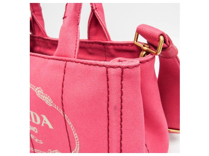 Borsa a spalla e tote Prada Canapa da donna in rosa - vista 8